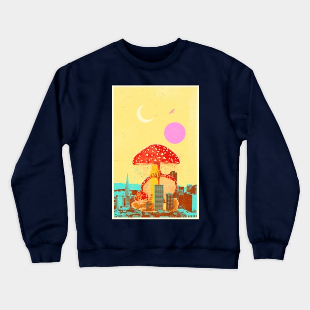 MUSHROOM CITY VI Crewneck Sweatshirt by Showdeer